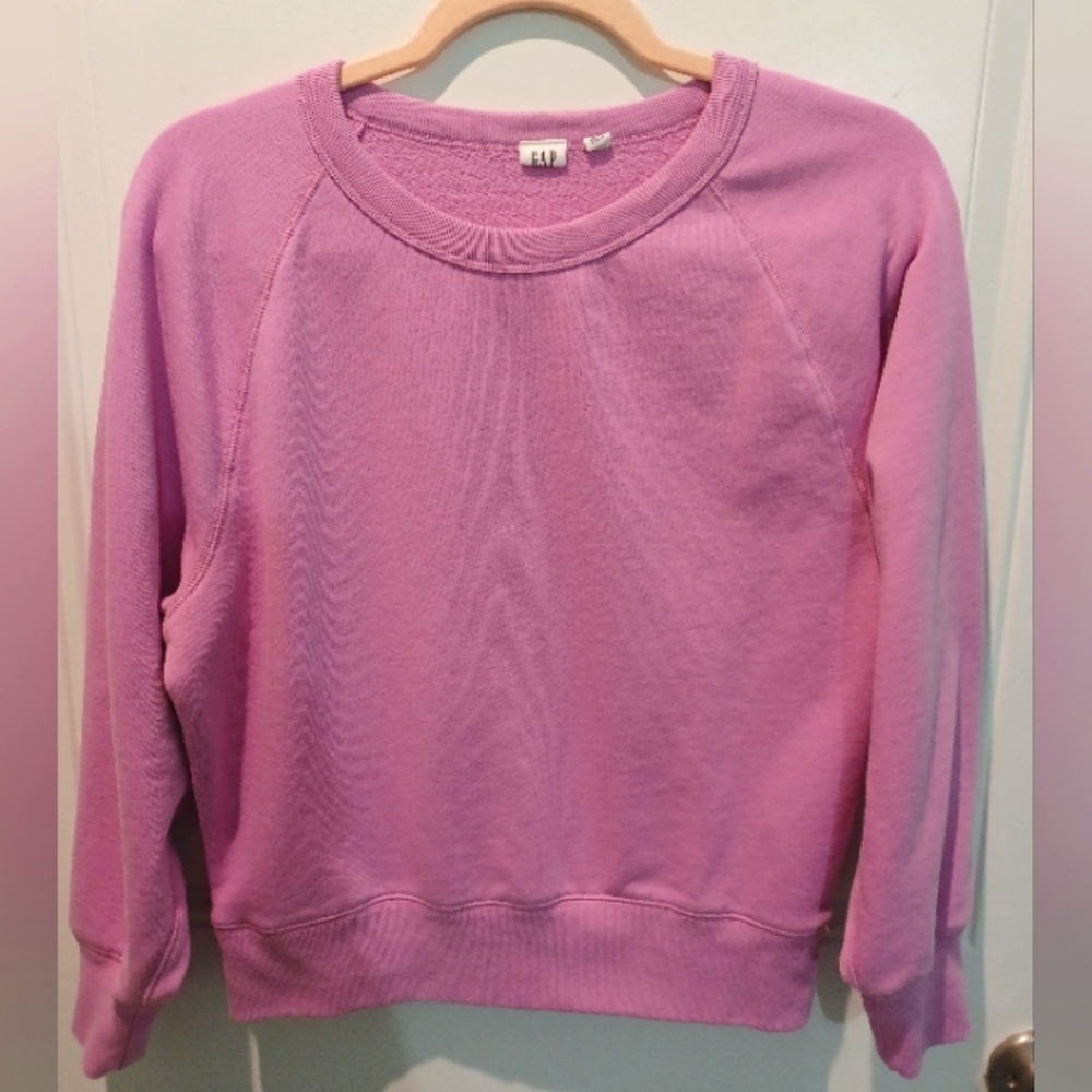 GAP WOMEN'S SIZE SMALL LILAC COTTON FLEECE SWEATSHIRT!